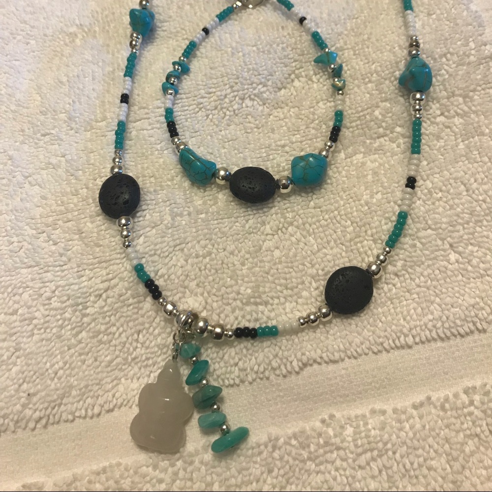 Sea Opal and Tiger Eye Set